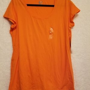Basic Jcpenney orange cotton top NWT